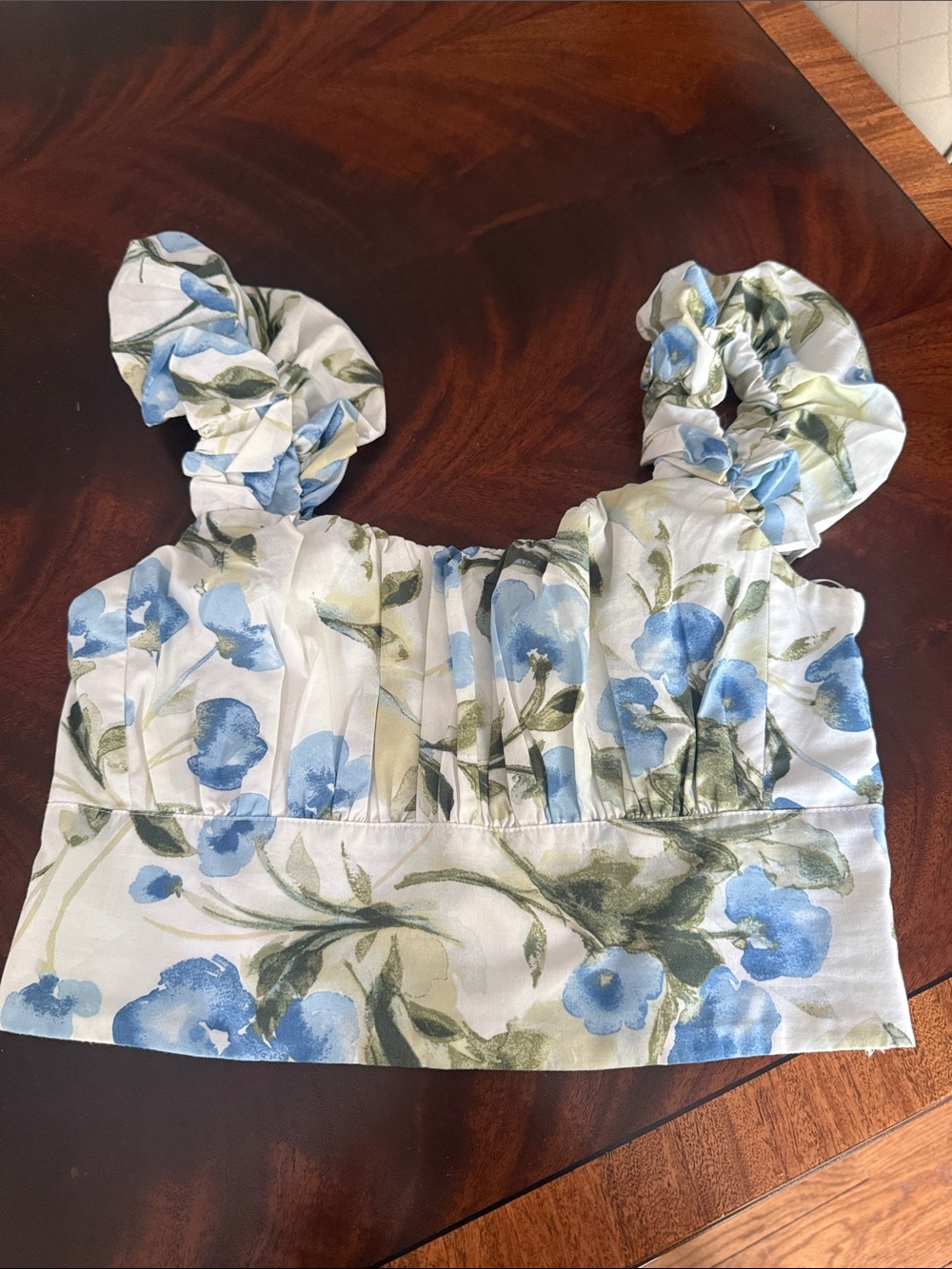 Abercrombie cropped too with ruffle straps